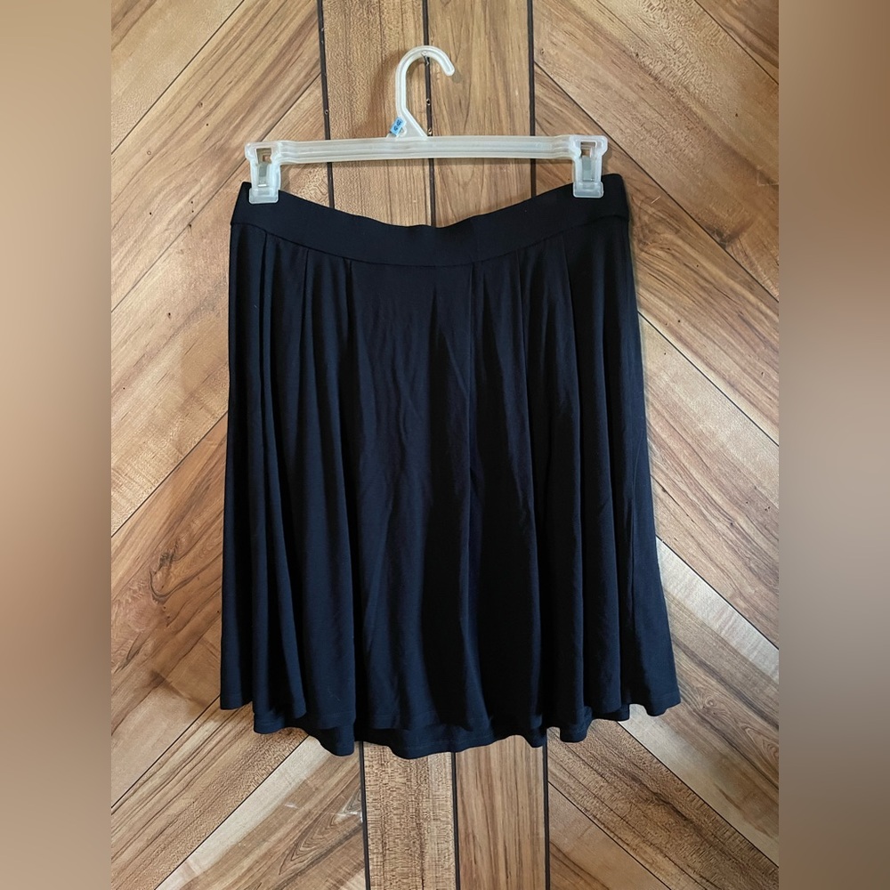 Eileen Fisher Black Viscose Jersey Pencil Skirt M Minimalist Quiet Luxury - Picture 2 of 5